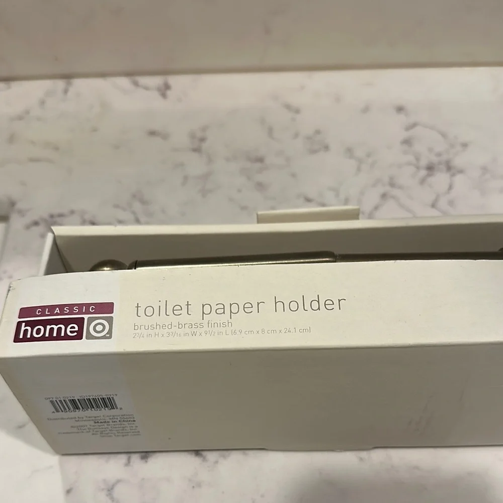 Classic Home Toilet Paper Holder in Brushed Brass